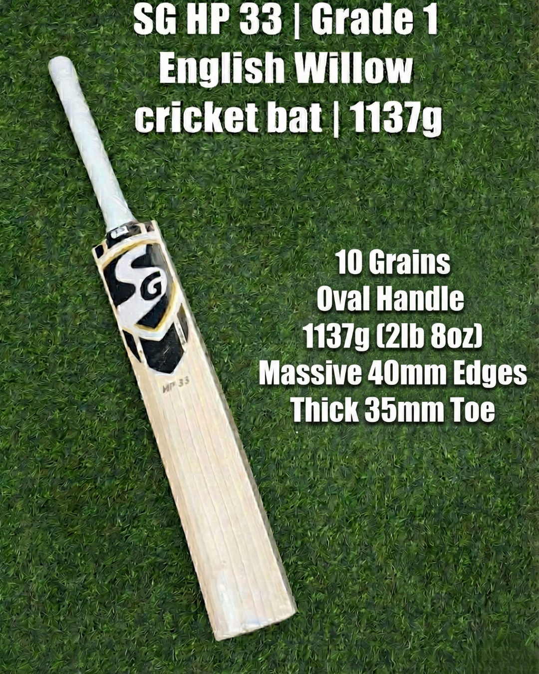 SG HP 33  English Willow Cricket Bat | 1137g